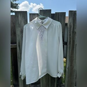 Christie & Jill semi sheer blouse